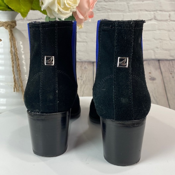 SPERRY TOP-SIDER BLACK/Blue Ankle Boots - Picture 5 of 17